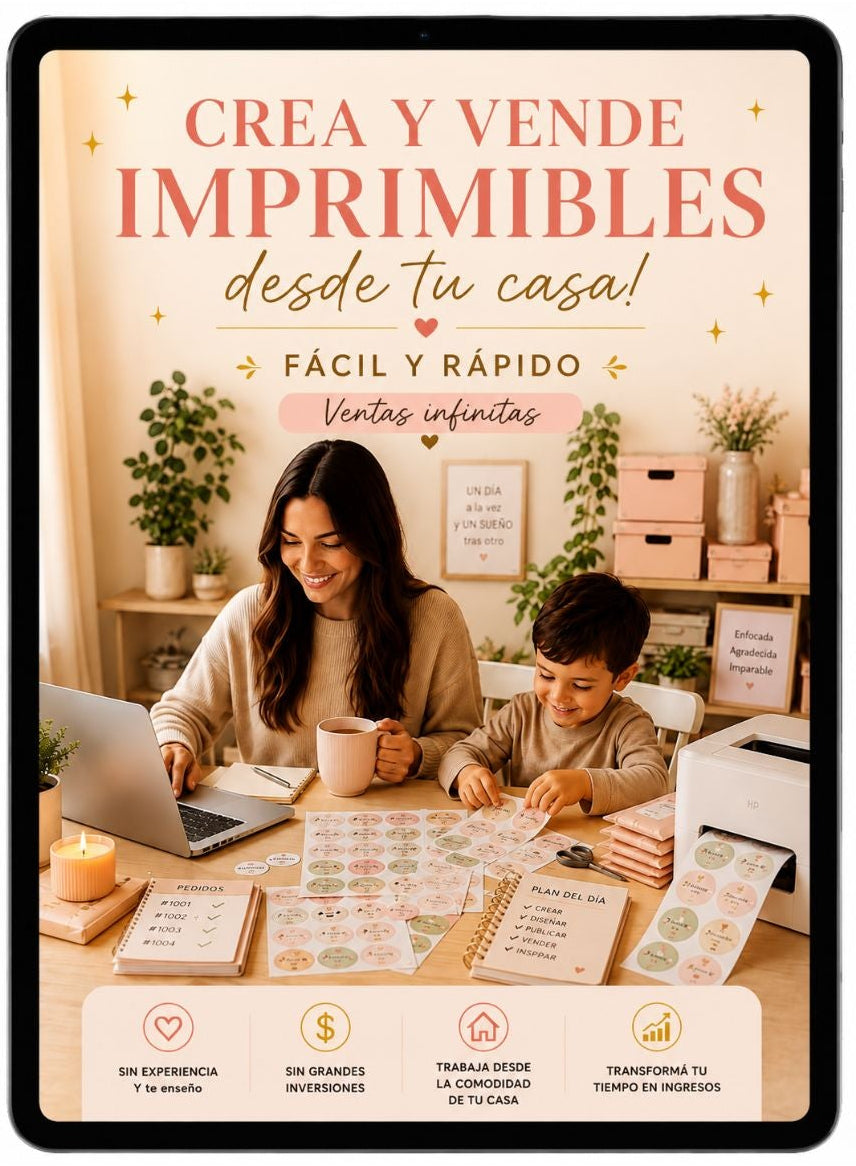 MEGA PACK: CREA Y VENDE IMPRIMIBLES DESDE CASA + DTF-UV
